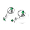 Exkluzivní náušnice se smaragdy a diamanty z bílého zlata