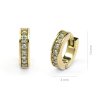 Kruhové náušnice ze žlutého zlata s diamanty