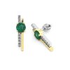 Ručně vyrobené náušnice se smaragdy a diamanty z bílého a žlutého zlata