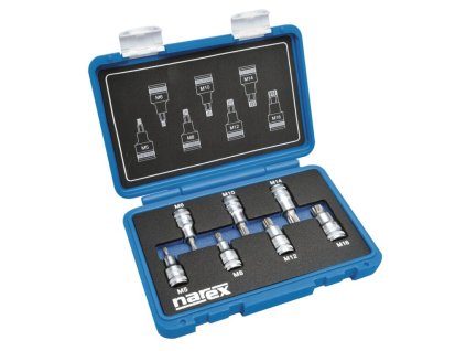 NAREX 443000959 Sada hlavic 1/2" zástrčných XZN M5-16 L55mm 7dílná