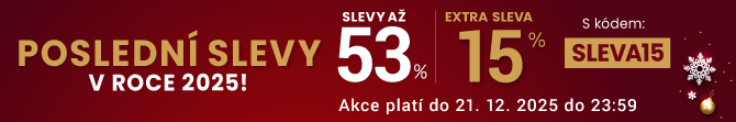 Slevy až 53 % + sleva 15 %