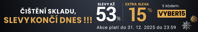 Slevy až 53 % + navíc 15 %