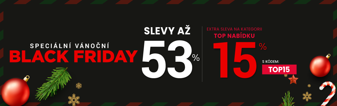 Slevy až 53 % + sleva 15 %