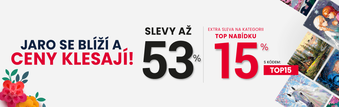 Slevy až 53 % + navíc 15 %