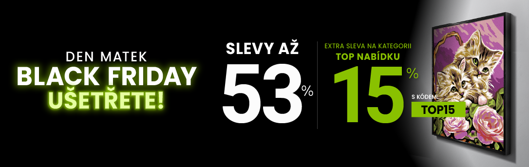 Slevy až 53 % + sleva 15 %