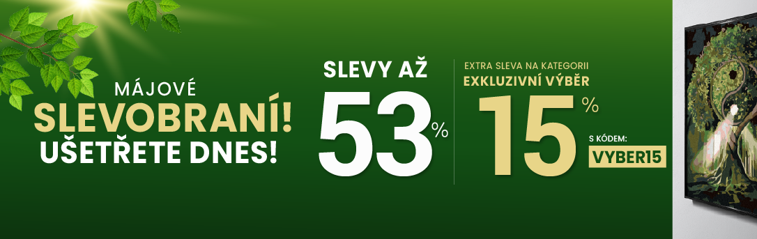 Slevy až 53 % + navíc 15 %