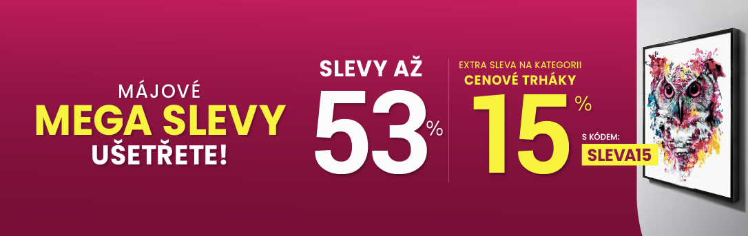 Slevy až 53 % + navíc 15 %