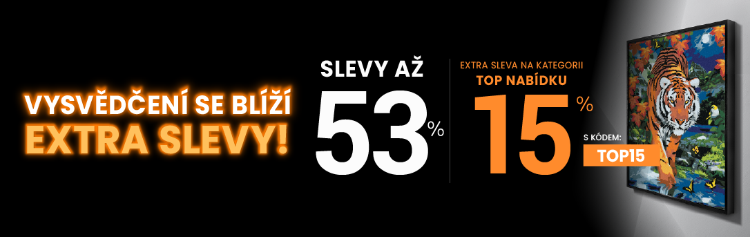 Slevy až 53 % + sleva 15 %