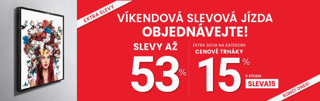 Slevy až 53 % + sleva 15 %