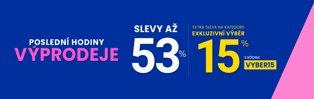 Slevy až 53 % + sleva 15 %
