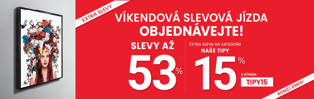 Slevy až 53 % + navíc 15 %