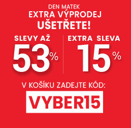 Slevy až 53 % + sleva 15 %