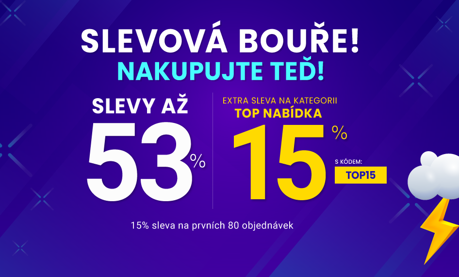 Slevy až 53 % + sleva 15 %
