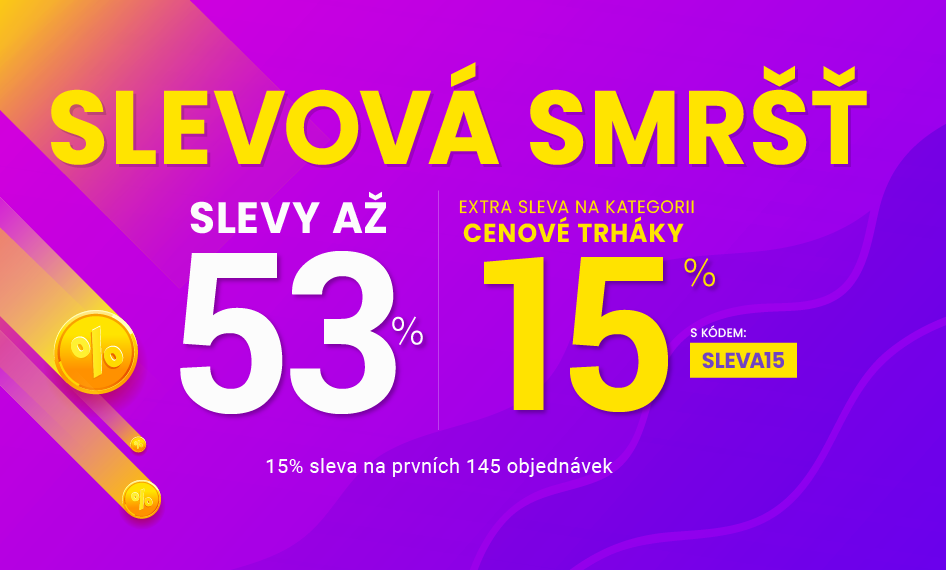 Slevy až 53 % + navíc 15 %