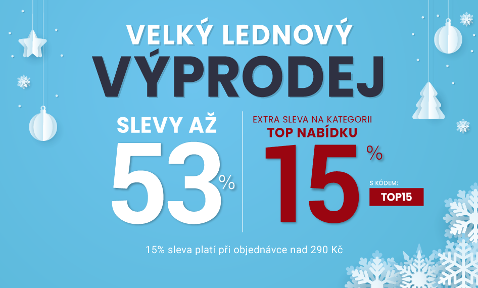 Slevy až 53 % + sleva 15 %