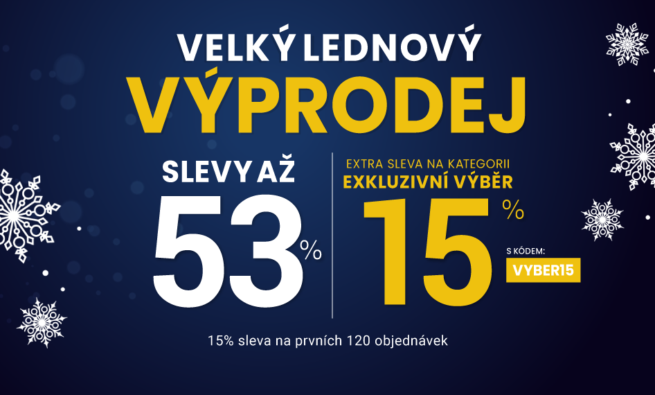 Slevy až 53 % + sleva 15 %