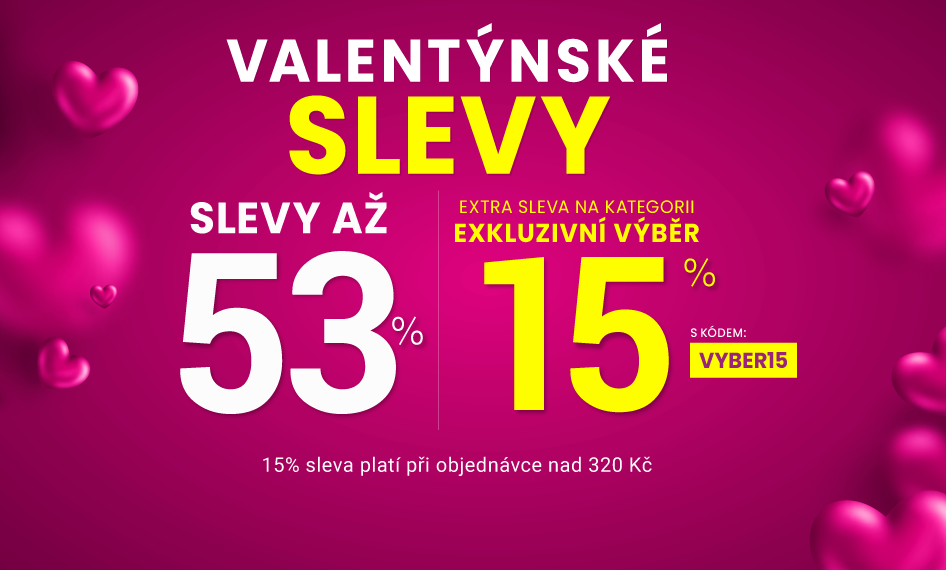 Slevy až 53 % + sleva 15 %