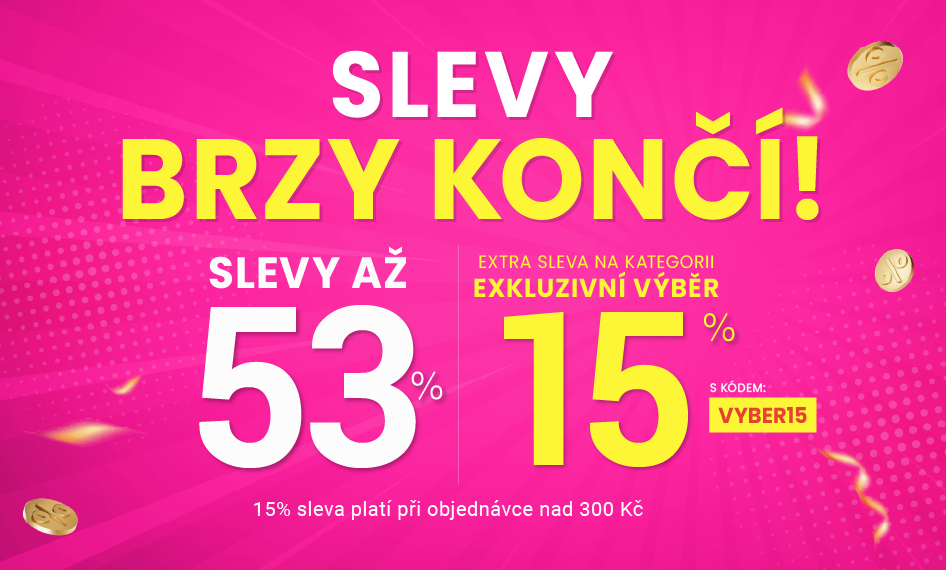 Slevy až 53 % + navíc 15 %