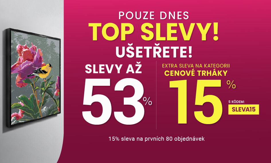 Slevy až 53 % + navíc 15 %