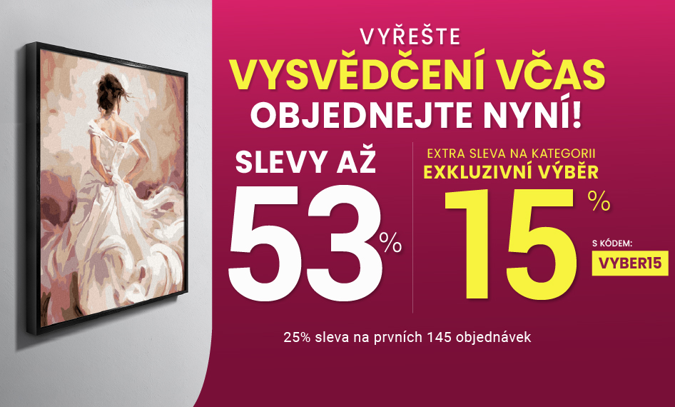 Slevy až 53 % + sleva 15 %