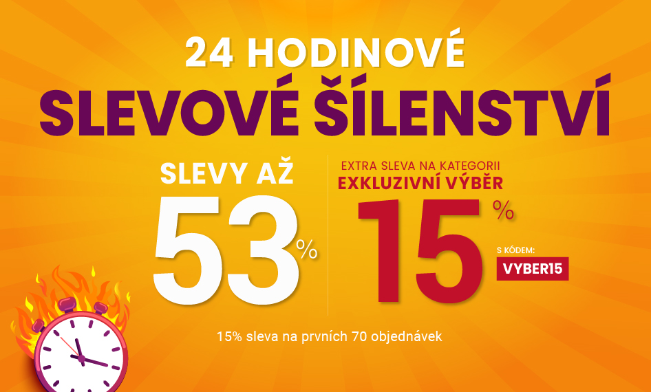 Slevy až 53 % + navíc 15 %
