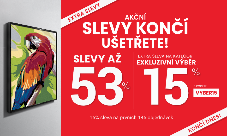 Slevy až 53 % + sleva 15 %