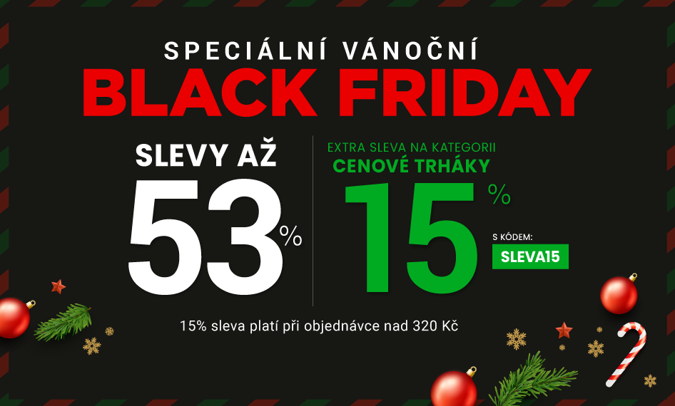 Slevy až 53 % + sleva 15 %