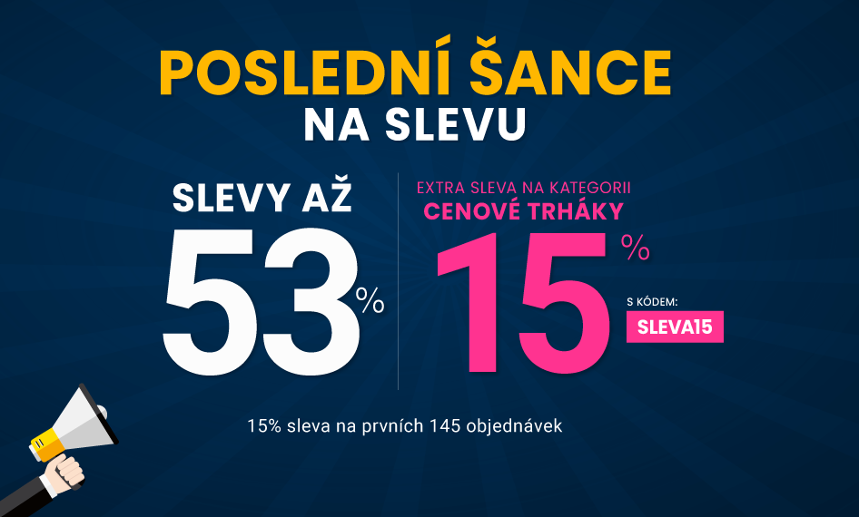 Slevy až 53 % + navíc 15 %