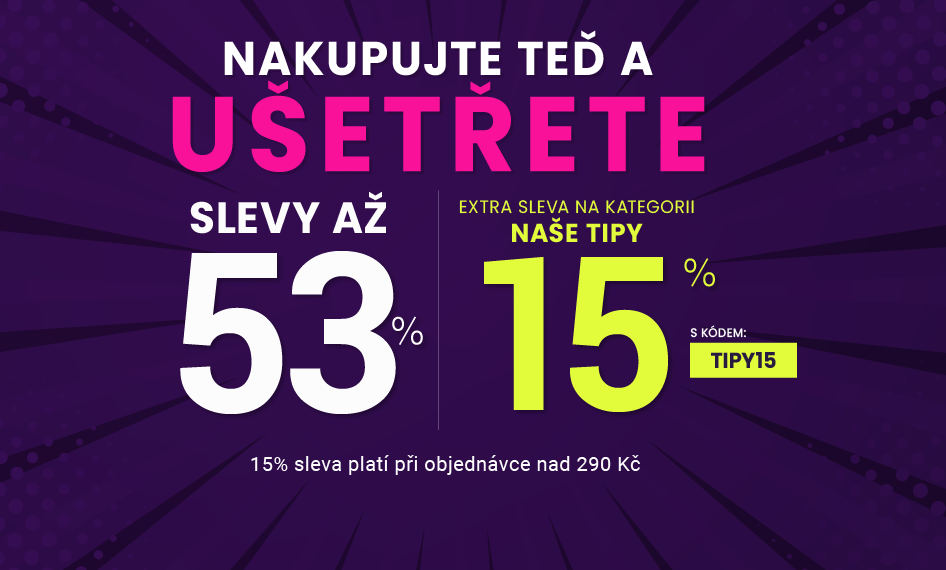 Slevy až 53 % + navíc 15 %