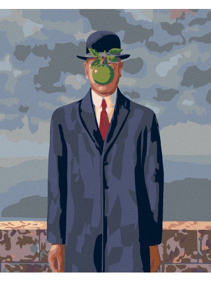 Diamantové malování - SYN ČLOVĚKA (RENÉ MAGRITTE)