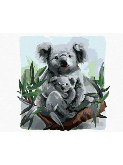 Diamantové malování - KOALA A JEJÍ DÍTĚ