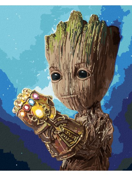Diamantové malování - GROOT S RUKAVICÍ NEKONEČNA