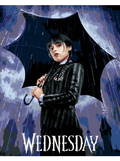 Diamantové malování - WEDNESDAY ADDAMS NA PLAKÁTĚ