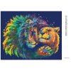 Diamantové malování - LEV A LVICE V BARVÁCH