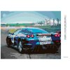 Diamantové malování - SPORTOVNÍ MODRÉ AUTO FERRARI