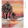 Diamantové malování - POTOK A ZIMNÍ KRAJINA