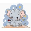Diamantové malování - SLON S BERUŠKOU