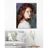 Diamantové malování - MALOVANÁ ŽENA SE ZRZAVÝMI VLASY