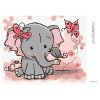 Diamantové malování - MALÝ SLON S MOTÝLI
