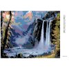 Diamantové malování - VODOPÁD PŘI ZÁPADU SLUNCE
