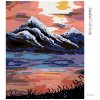 Diamantové malování - ZÁPAD SLUNCE NAD HORAMI