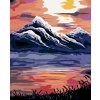 Diamantové malování - ZÁPAD SLUNCE NAD HORAMI