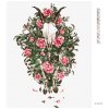 Diamantové malování - KOZÍ LEBKA V KVĚTINÁCH
