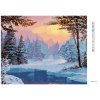 Diamantové malování - ZASNĚŽENÁ KRAJINA S ŘEKOU