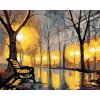 Diamantové malování - PODZIMNÍ PARK A LAVIČKA