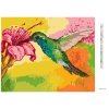 Diamantové malování - KOLIBŘÍK A RŮŽOVÁ KVĚTINA