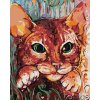 Diamantové malování - MALOVANÁ KOČKA