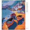 Diamantové malování - BAREVNÉ LOĎKY NA BŘEHU