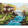 Diamantové malování - BULHARSKÝ DŮM U ŘEKY V HORÁCH