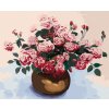 Diamantové malování - RŮŽE V HNĚDÉ KERAMICKÉ VÁZE